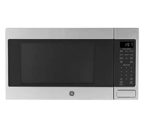 GE 1.6 cu. ft. Countertop Microwave in Stainless Steel with Sensor Cooking - Lot 69