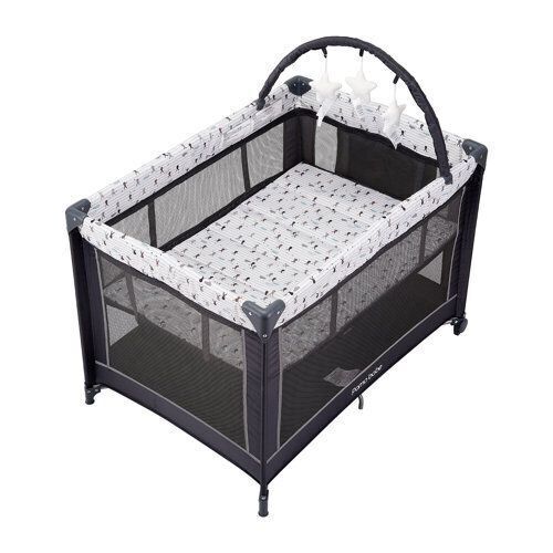 Pamo Babe Gray Convertible Portable Play Yard  - Lot 110