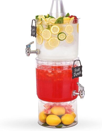 Buddeez Stackable 2 Gallon Tritan Clear Drink Dispenser with Stand  - Lot 431