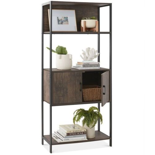 Storage Bookshelf for Living Room, Walkway w/ Cabinet, Elevated Design  - Lot 441