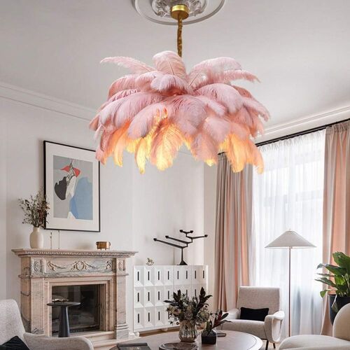Modern Large Feather Pendant Light, 47inch - Lot 506