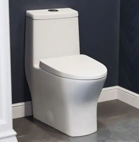 Swiss Madison Sublime II 1-Piece 0.8/1.28 GPF Dual Flush Compact Toilet in White, Seat Included - Lot 63