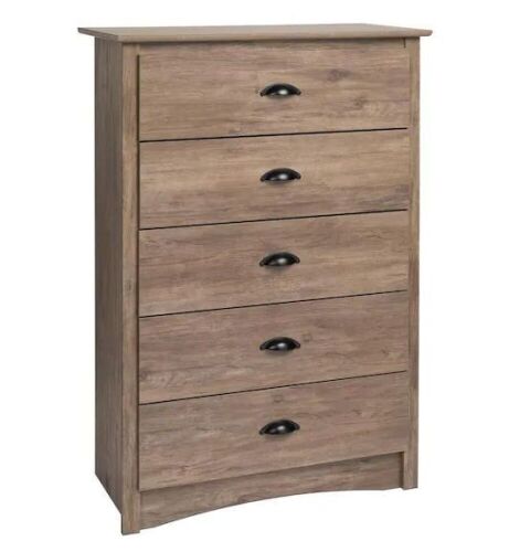 Salt Spring 5-Drawer Drifted Gray Chest of Drawers - Lot 486