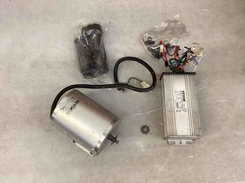 VEVOR 1800W Electric DC Motor Kit 48V 4500rpm Brushless Motor with 33A High Speed Controller and Throttle Grip Kit for Go Karts E-Bike  - Lot 596