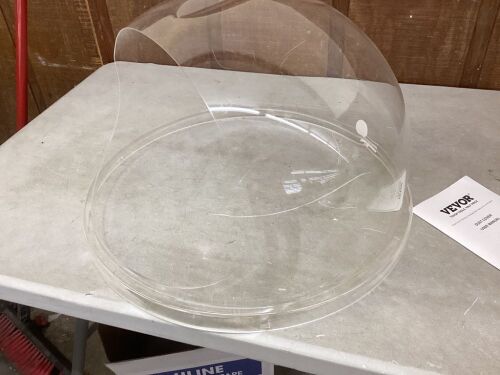 VEVOR 20.5 Inch Clear Plastic Cotton Candy Cover for Commercial Candy Maker Machine - Dent in Top  - Lot 597