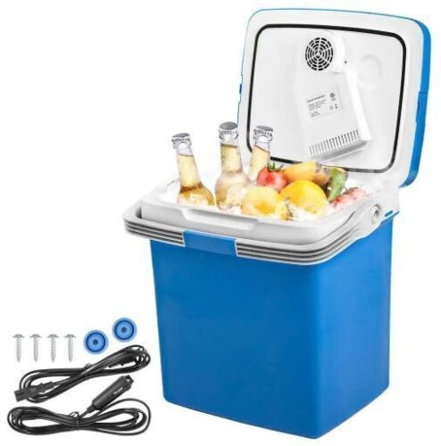 VEVOR Electric Cooler 28 Qt. Portable Thermoelectric Fridge Plug in Refrigerator 12V Cooler Car Adapter - Lot 599