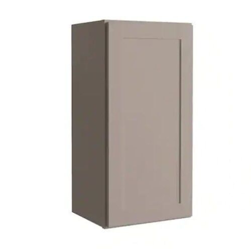 Hampton Bay Courtland Shaker Assembled 15 in. x 30 in. x 12 in. Stock Wall Kitchen Cabinet in Sterling Gray Finish - Lot 630
