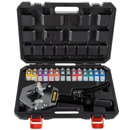 VEVOR Hydraulic Hose Crimper Hydra-Krimp 71500 with 7 Die Set, for Barbed and Beaded Hose Fittings - Lot 610