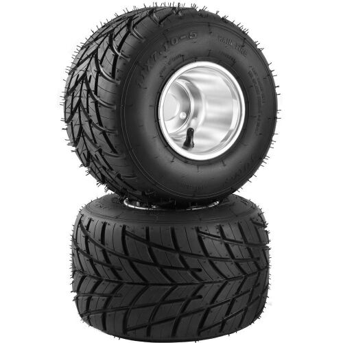 VEVOR Go Kart Tires and Rims 11"x 7.5" Rear, Bolt Pattern 2.28 inch with 3 Holes for Go Kart, Drift Trike, Buggy - Lot 615