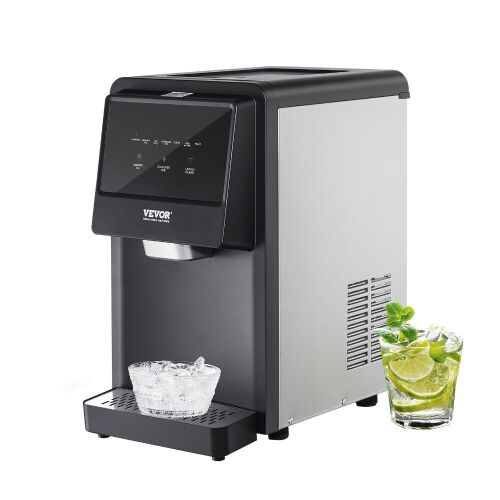 VEVOR Countertop Ice Maker, 62lbs in 24Hrs, Auto Self-Cleaning with Water Filling Pipe, Water Filter and Drainpipe - Lot 41