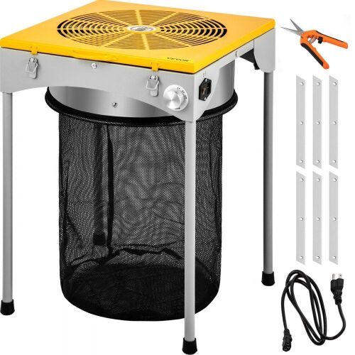 VEVOR 18 inch Adjustable 3 Speed, Electric Hydroponic Dry or Wet Plant Trimming Machine with Sharp Stainless Steel Blades, Twisted Spin Cut  - Lot 37