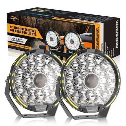 Auxbeam 360-Pro Series 9" Offroad Fog Lights  - Lot 32