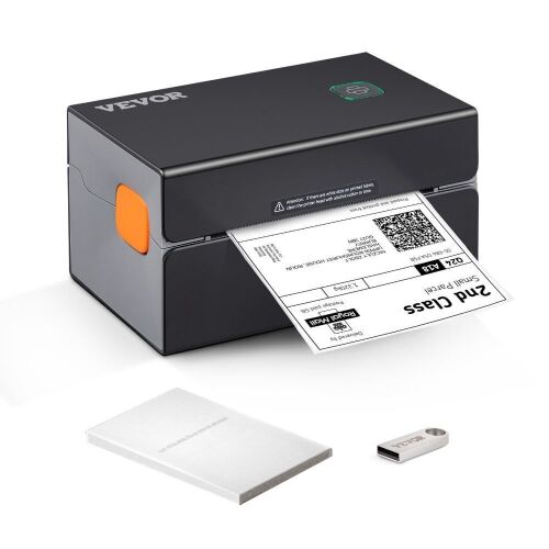 VEVOR 300DPI Bluetooth Thermal Label Printer w/Auto Recognition & Rohm Printer Head, Wireless Shipping Label Printer for 1.57" - 4.25" Width Labels - Lot 721