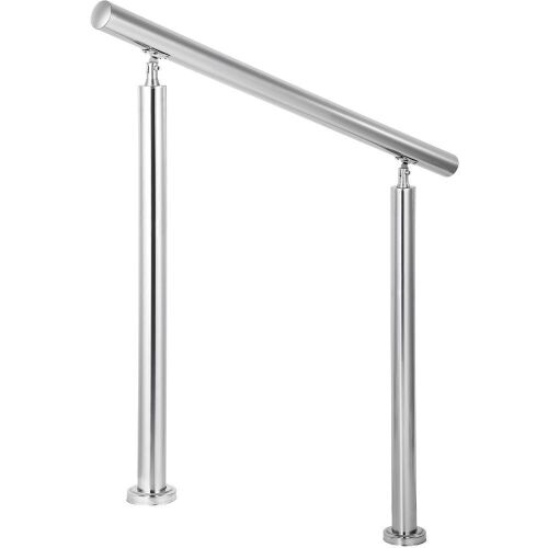 VEVOR Stainless Steel Handrail 551LBS Load for Outdoor Steps 39x34" Transitional Range from 0 to 90° Fits 2-3 Steps  - Lot 723