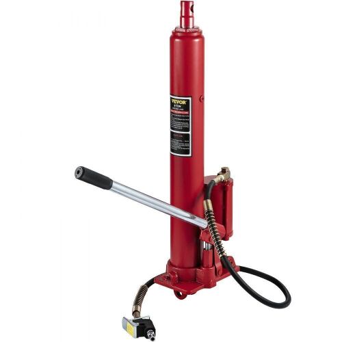 VEVOR Hydraulic/Pneumatic Long Ram Jack, 8 Tons Capacity, with Single Piston Pump and Clevis Base - Lot 722