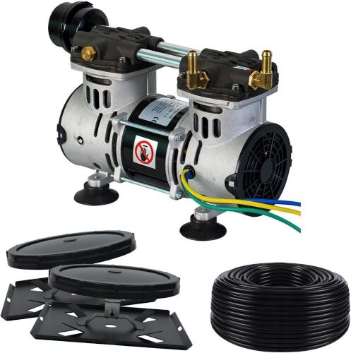 Pumplus 24V 4.56CFM Solar Powered Pond Aerator for up to 1 Acre Ponds or Lakes Equipped with 2 Diffusers and a 100ft Pipe - Lot 27