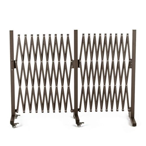 TECSPACE Aluinumm Portable Barricade Gate with Casters, Expansion Size 201×15.2×40.6 inches - Lot 728