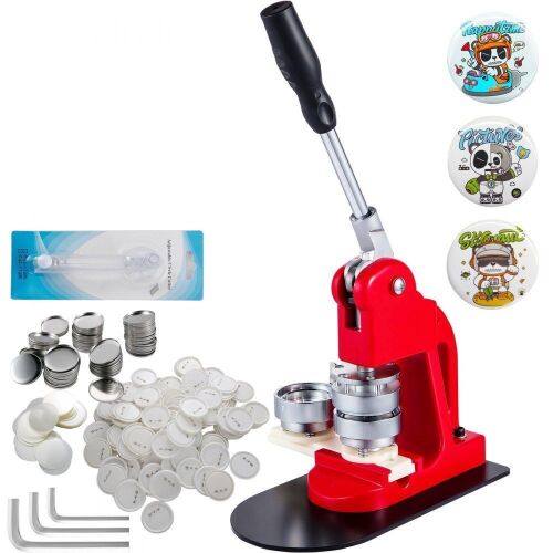 VEVOR Button Maker Machine 2.25 inch Badge Maker with1000 Pcs Button Parts and Circle Cutter - Lot 738