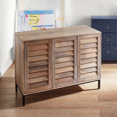Pier1 Christie 3-Door Shutter Cabinet. Appears New - Lot 34