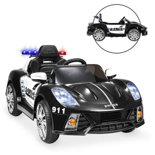 12V Kids Police Sports Car Ride-On w/ AUX Port, Parent Control, Sounds. Appears New - Lot 42
