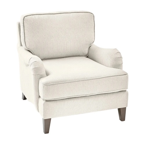 Pier1 Performance English Arm Chair in Ivory. NEW - Lot 64