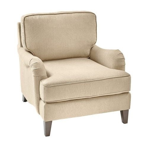 Pier1 Performance English Arm Chair in Linen. NEW - Lot 66