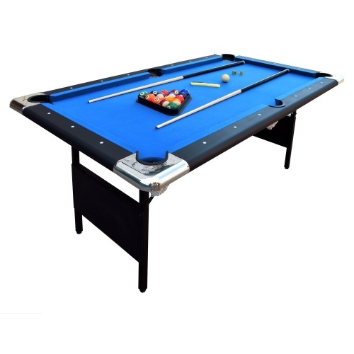 Hathaway Fairmont Portable Pool Table, 6-Ft, Blue/Black. Appears New with Light Cosmetic Blemish - Lot 81
