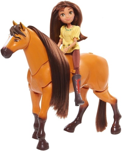 DreamWorks Spirit Riding Free Walking Spirit & Lucky, 7 Piece Set - Appears New in Damaged Box  - Lot 215