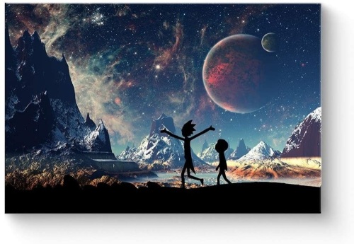 Lot of (4) Haoshunda Wall Art, Rick and Morty Posters On Canvas, 16" x 24" - Appear New  - Lot 220