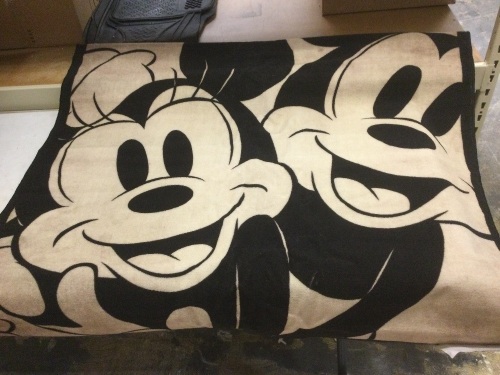 Disney Mickey Mouse Classic Black & White Rug (54"x54"). E-Commerce Return. Like New - Lot 223