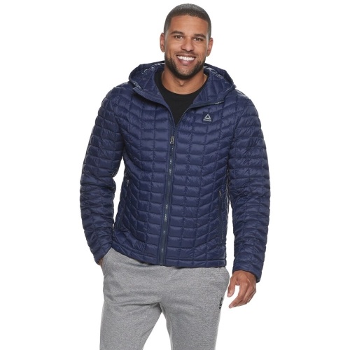 Reebok Mens Quilted Lightweight Packable Coat, Medium. New - Lot 250