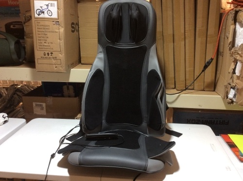 Brookstone C7 Shiatsu Massaging Seat Topper With Heat. Tested and Works. E-Commerce Return - Lot 319