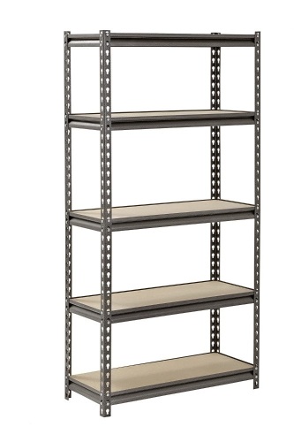 Muscle Rack Silver Vein Steel Storage Rack, 5 Adjustable Shelves, 4000 lb. Capacity, 60"H x 30"W x 12"D - Appears New in Damaged Box  - Lot 320