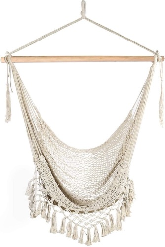 Chihee Hammock Chair with Wood Spreader Bar, 94.5" x 31.5" x 63", Style May Vary - Appears New  - Lot 333