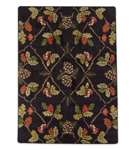 Oakwood Pine Cone and Oak Leaf Rug, 3'10" x 5'4" - Appears New - Lot 403
