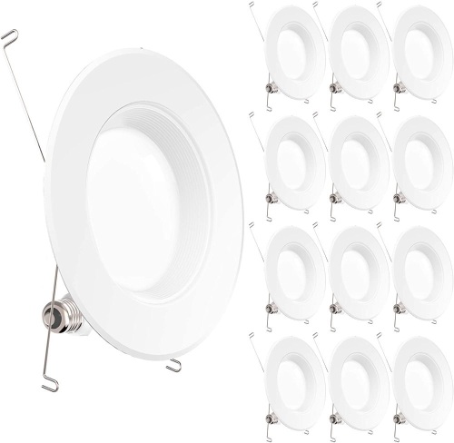 Sunco Lighting 12 Pack 5/6" Retrofit LED Recessed Downlight, Baffle Trim, 13 W 5000K - Appear New in Damaged Box  - Lot 410