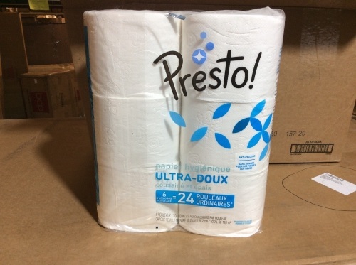 Case of Presto Toilet Paper, 4 Packs of 6 Rolls - NEW - Lot 413