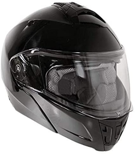 Hawk 'FX' Modular Motorcycle Helmet, Glossy Black, XXL - Appears New  - Lot 422