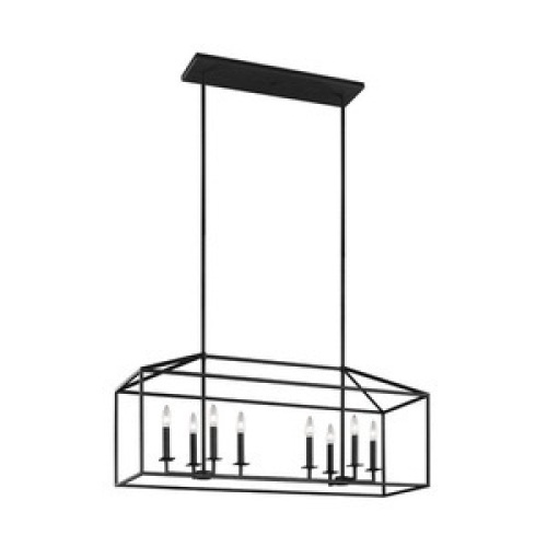 Generation Lighting Perryton 8 Light Linear Island Pendant - Appears New in Damaged Box  - Lot 426