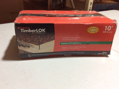 FastenMaster 10 in. TimberLok Coarse Steel Hex-Head Heavy-Duty Wood Screws (250-Pack) - Lot 476