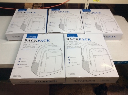 Lot of (5) Vimdiff Travel Backpacks. NEW - Lot 482