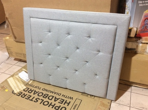 Twin Upholstered Headboard With Diamond Tufting. Appears New - Lot 489
