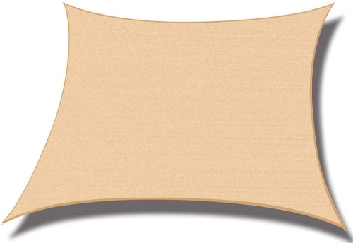 Cool Area Oversized Square Sun Shade Sail, 16'5" x 16'5", Sand Color - Appears New  - Lot 508