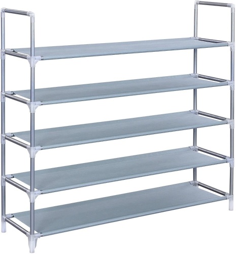 Songmics 5 Tier Utility Shoe Rack, Holds 25 Pairs Of Shoes, 39.4" x 11.1" x 36.3" - Appears New  - Lot 524
