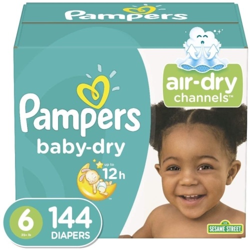Diapers Size 6, 144 Count - Pampers Baby Dry Disposable Baby Diapers - Lot 633
