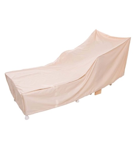 Lot of (2) Plow and Hearth Deluxe Outdoor Long Chaise Covers, Tan, 85"L x 34"W x 30"H top/12"H bottom - Appear New  - Lot 668