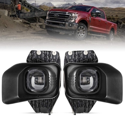 FieryRed LED Fog Lights Compatible with Ford F250 F350 F450 2011-2016,OEM Bumper Driving Fog Lamp with Mounting Kit and Bezel Cover. Appear New - Lot 671