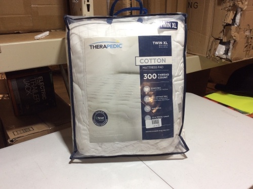 Therapedic Twin XL Cotton Mattress Pad. Appears New - Lot 684