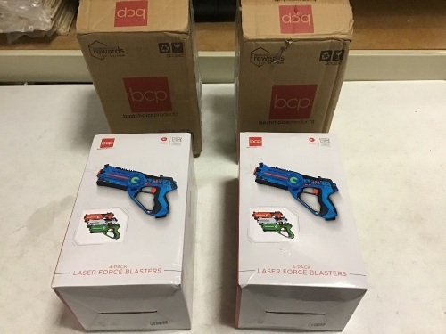 Lot of (2) Sets of 4 Infrared Laser Tag Blasters for Kids & Adults w/ 4 Settings. One Set is Unopened. Other Set is Untested - Lot 686