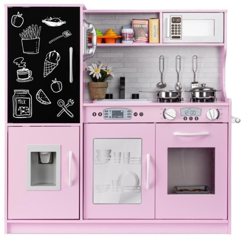 Pretend Play Kitchen Wooden Toy Set for Kids with 7 Accessories. Appears New - Lot 688